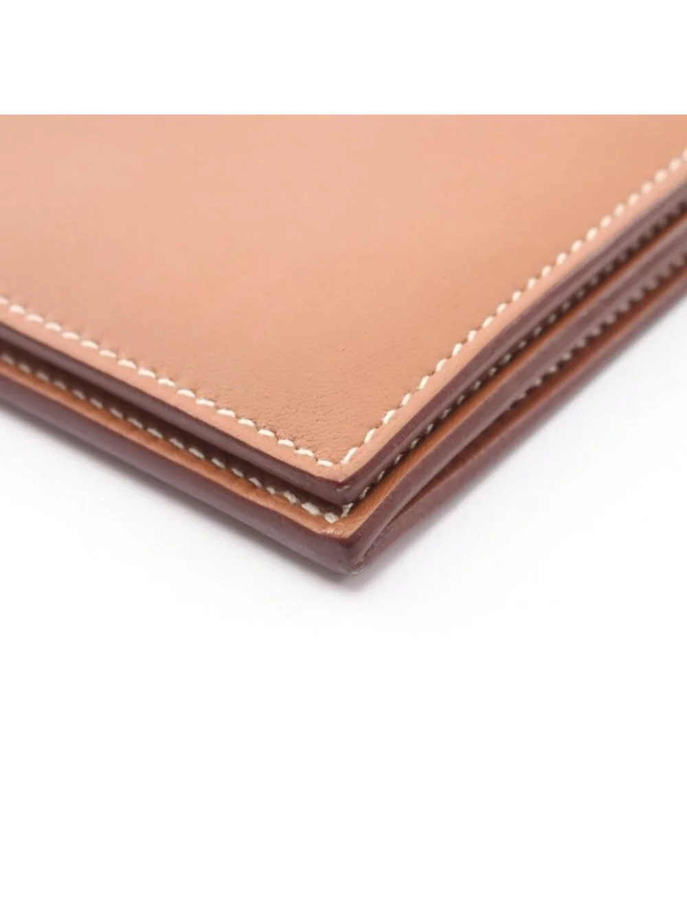 Hermes Bifold Wallet Citizen Twill Long Silk in Gold Leather